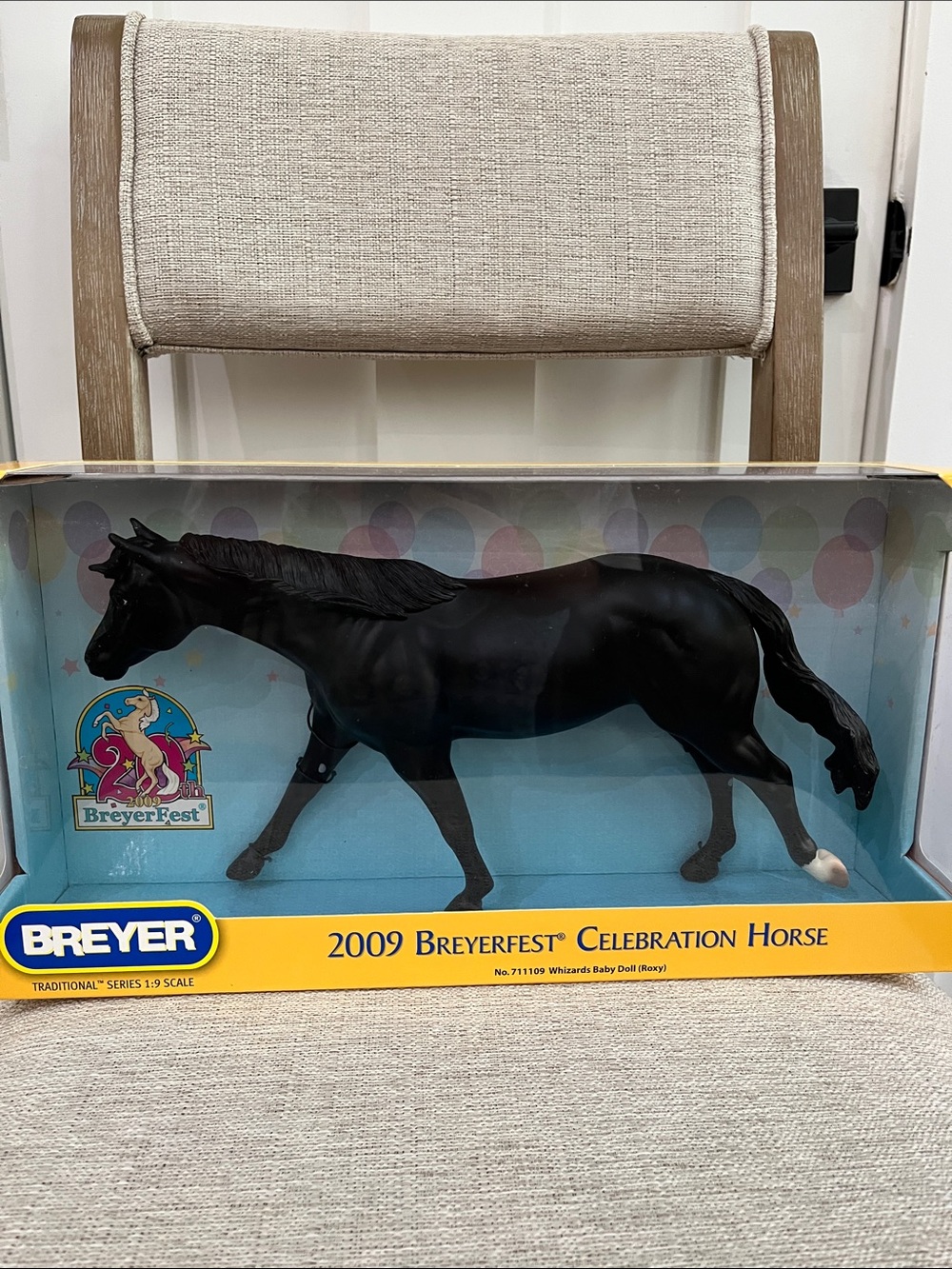 Breyer Black Celebration Horse with White Hind Pastern